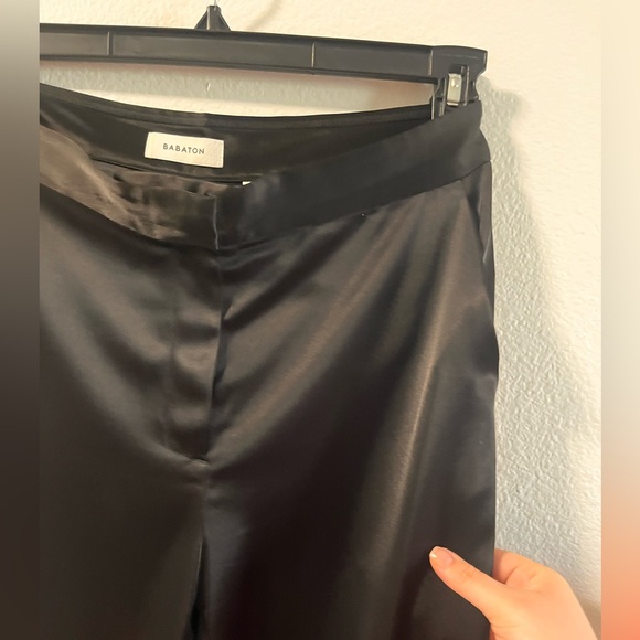 Babaton Pleated Satin Pant - Picture 9 of 9